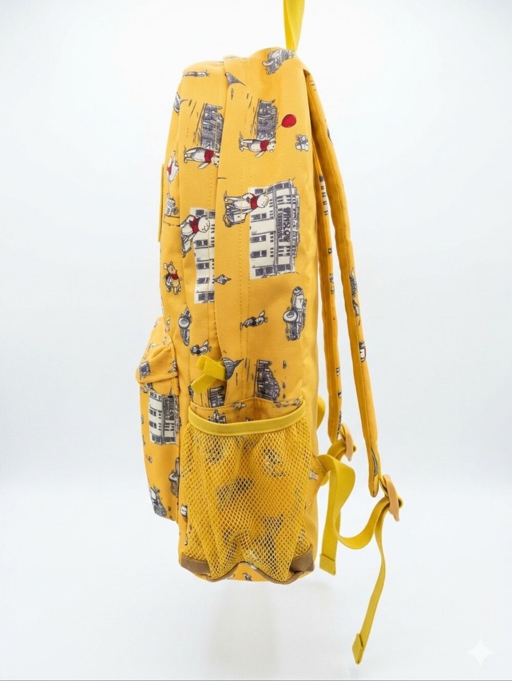 Disney Store Winnie the Pooh London Sketch Yellow Backpack One Size - Picture 11 of 13